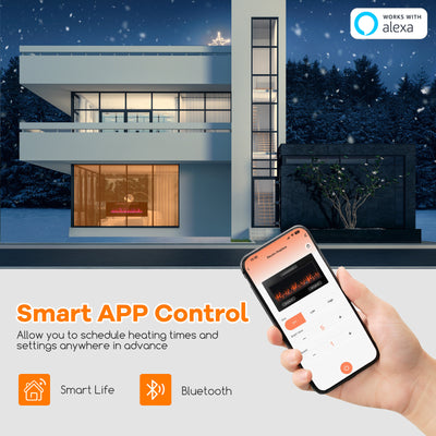 42/50/60/72 Inch Ultra-Thin Electric Fireplace with Decorative Crystals-50 inches