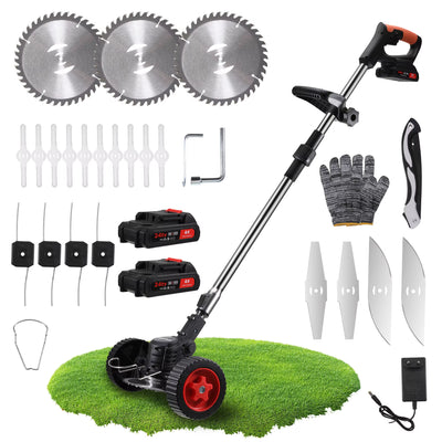 Foldable Efficient Grass Trimmer Durable Electric Mower for Easy Lawn Maintenance Easy to Lawn Mower US Plug Black