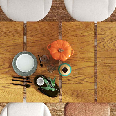 5-in-1 Complete Dining Room Set: Extendable Table  4 Chairs  Electric Fireplace  Media Console & Bamboo Sideboard