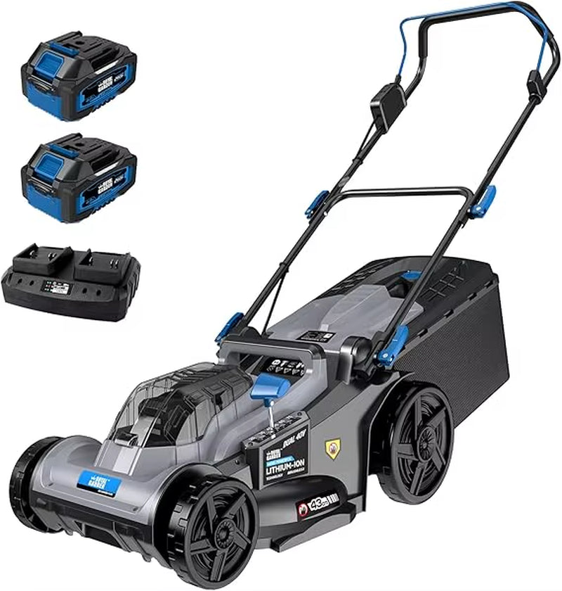 ROYAL GARDEN Electric 40V 17 Inch Cordless Lawn Mower Walk behind Brushless Push Mower 6-Height Adjust Portable & Lightweight 2