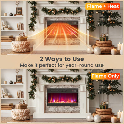 18/23/26 Inch 1500W Electric Fireplace Insert with Remote Control-23 inches